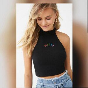 NWT “Moody” F21 Crop top size small